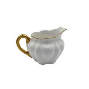Vintage Shelley England Fine Bone China Creamer – Gold Handle & Trim – 2.5”